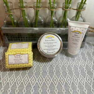 Perlier Bundle. 2-Honey‎ Soap, 1-Body Balm, 1-Soothing Hand Cream.